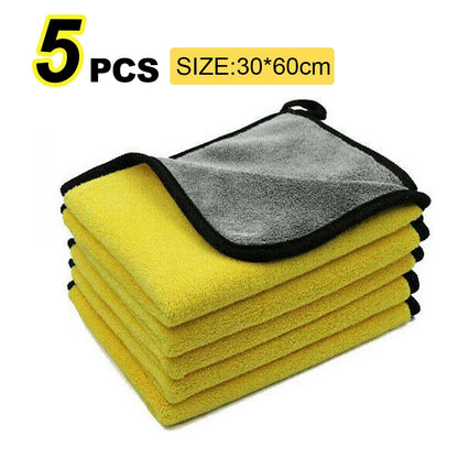Microfiber Car Wash Towel - 30x30 cm (60 cm) Hemmed Drying Cloth for Vehicle Detailing and Care