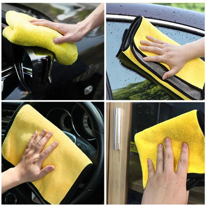 Microfiber Car Wash Towel - 30x30 cm (60 cm) Hemmed Drying Cloth for Vehicle Detailing and Care