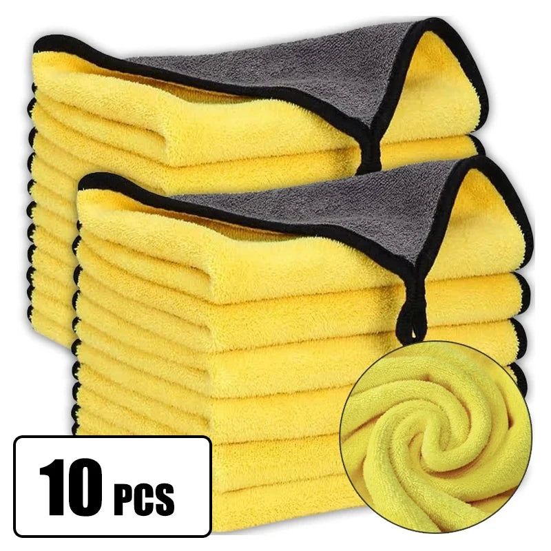 Microfiber Car Wash Towel - 30x30 cm (60 cm) Hemmed Drying Cloth for Vehicle Detailing and Care