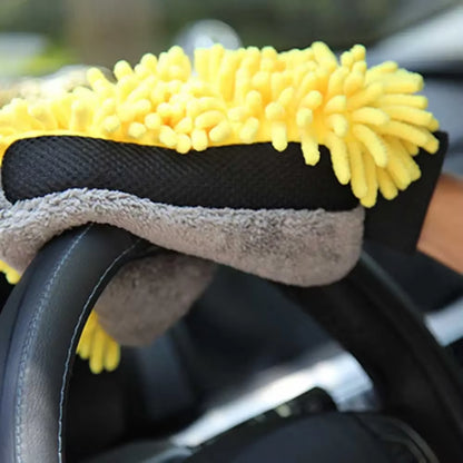 Coral Mitt Car Wash Glove - Soft, Anti-Scratch Cleaning Tool for Car Waxing and Detailing