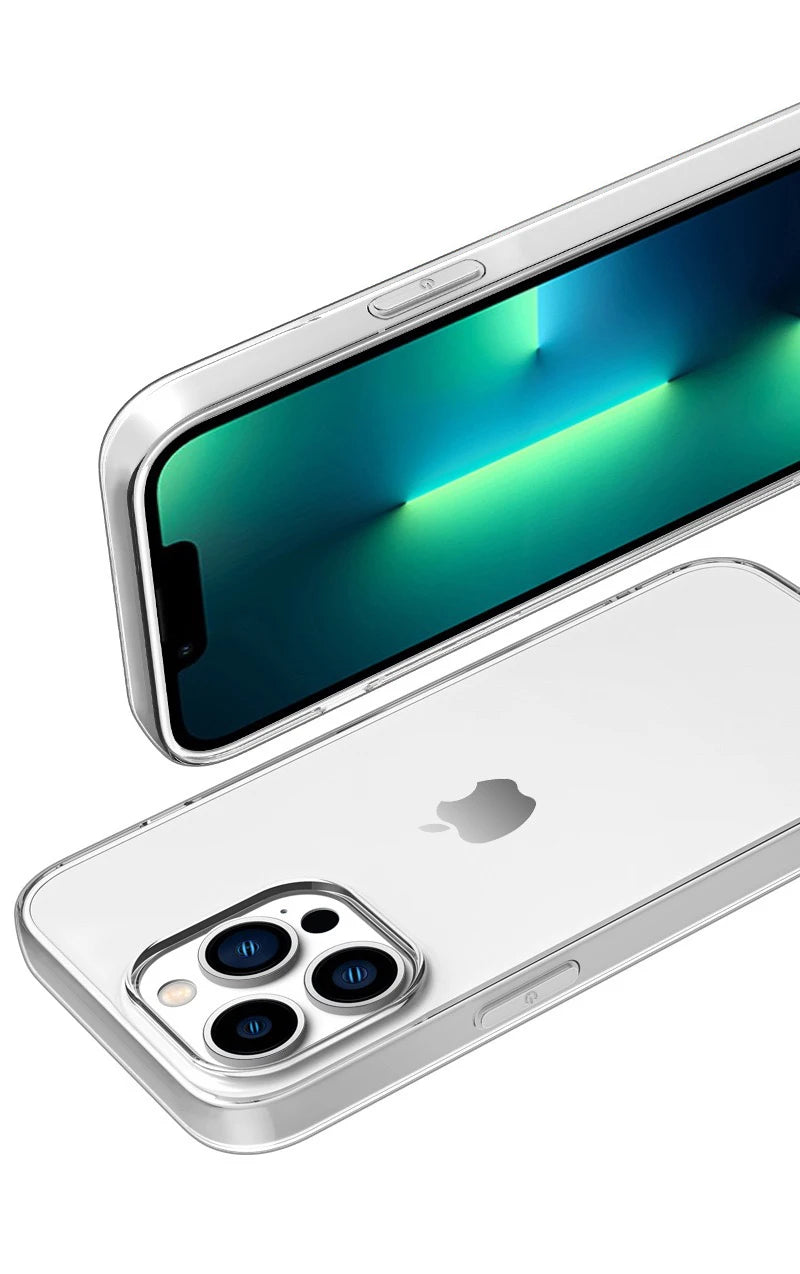 Premium Ultra-Thin Clear Silicone Case for iPhone 15, 14, 13, 12, 11 Pro, XS Max, Mini, XR, X, 7, 8, 6S Plus, 6, SE (2020, 2022, 2016), 5, 5S - Back Cover