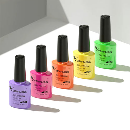 Professional Nail Gel Polish - 60 Colors, TPO-Free, HEMA-Free, Odorless, Organic UV Gel Varnish for Soak-Off Nail Art